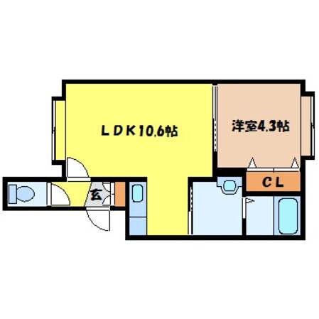 北２４条駅 徒歩10分 1階の物件間取画像